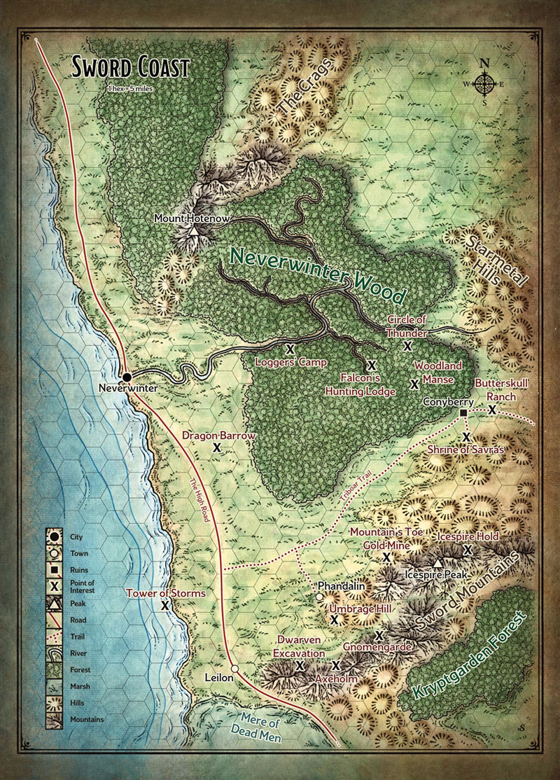 Map Sword Coast DM