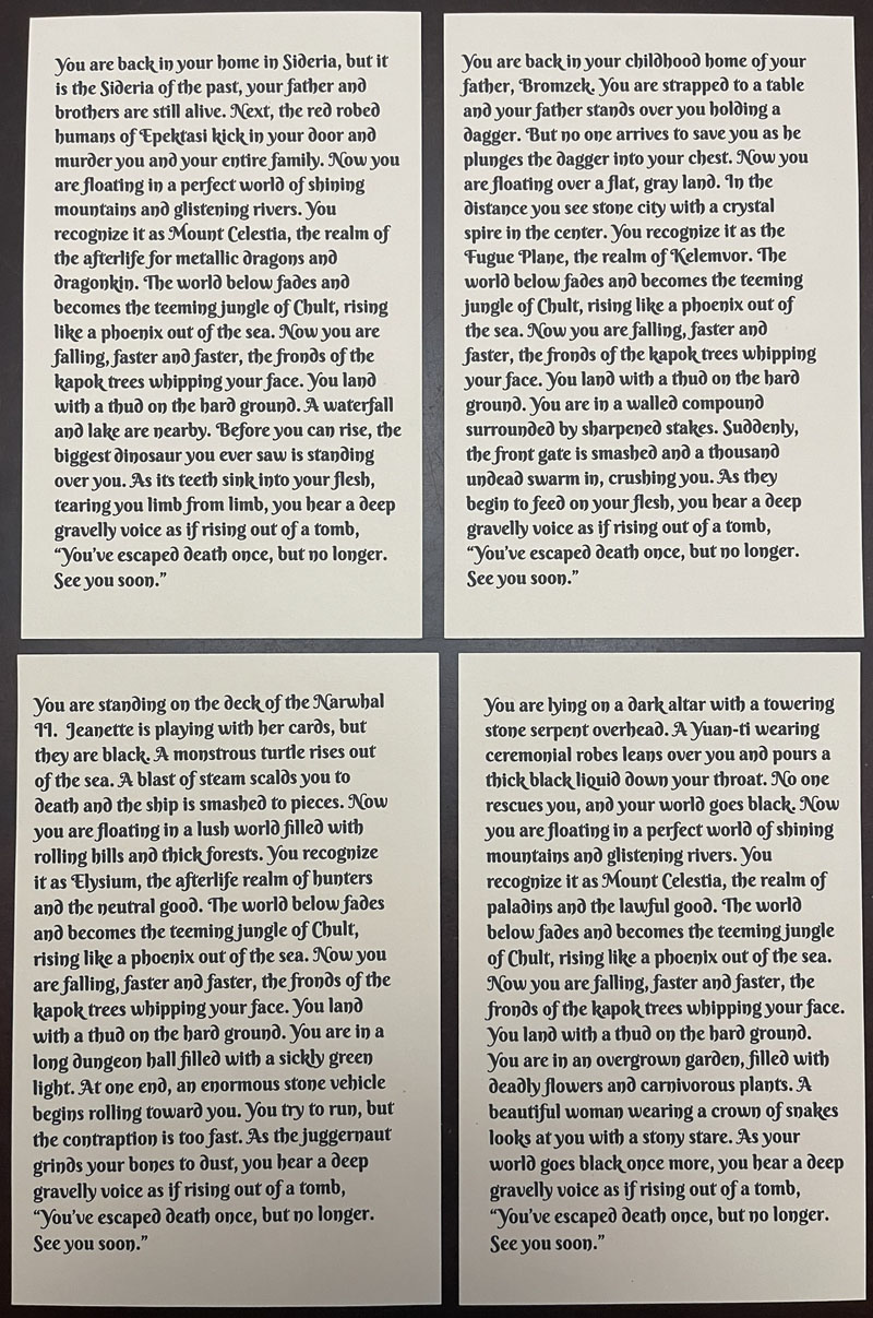 ToA Acererak Dream cards