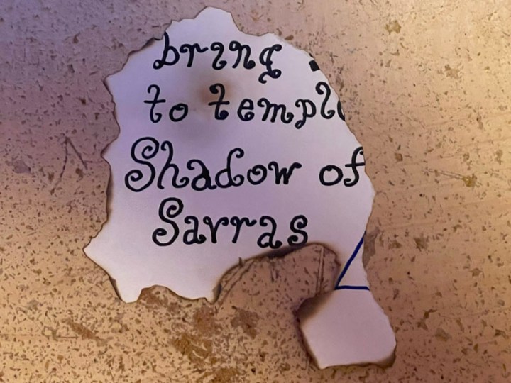 ToA Burnt Scrap clue