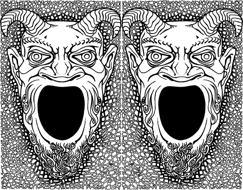 ToH Two Green Devil Faces